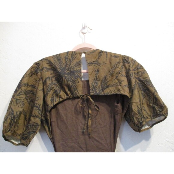 Charlie Holiday Womens Sz 6 M Flores Isles of Palm Cutout Linen Blend Maxi Dress - Picture 14 of 15